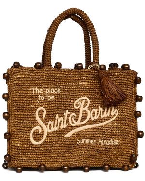 MC2 Saint Barth Sac Cabas Colette À Ornements De Perles - Brown