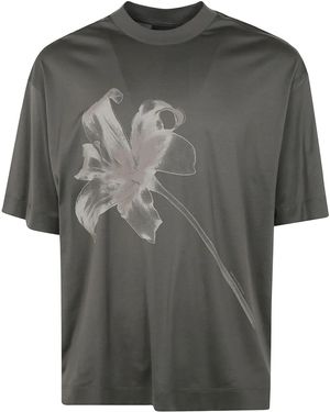 Emporio Armani フローラル Tシャツ - グレー