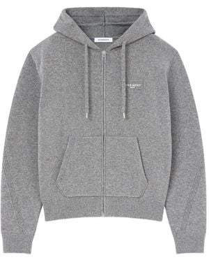 Givenchy Couture Seam Zipped Hoodie - Grey