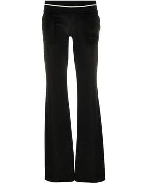 Palm Angels Velvet Sporty Trousers - Black