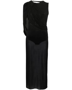 Magda Butrym Asymmetrisches Midikleid - Schwarz
