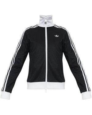 adidas Logo-Embroidered Striped Track Jacket - Black