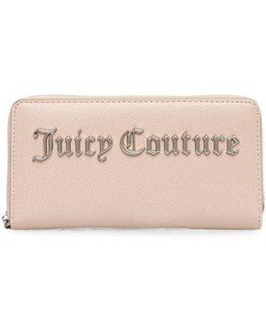Juicy Couture Logo-Plaque Zip-Around Wallet - Pink