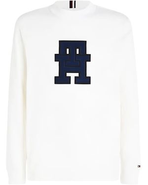 Tommy Hilfiger Graphic-Patch Long-Sleeve T-Shirt - White