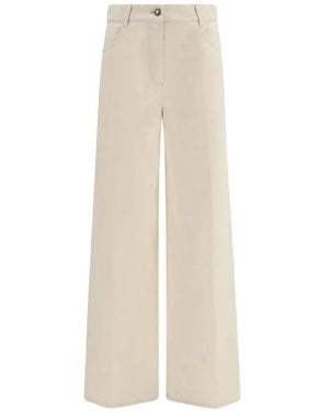 forte_forte Flocked Wide-Leg Jeans - White