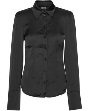 ROTATE BIRGER CHRISTENSEN Button-Fastening Shirt - Black
