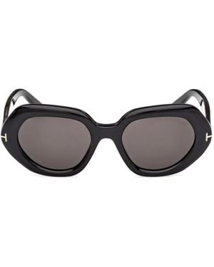 Tom Ford Geometric-Frame Sunglasses - Black
