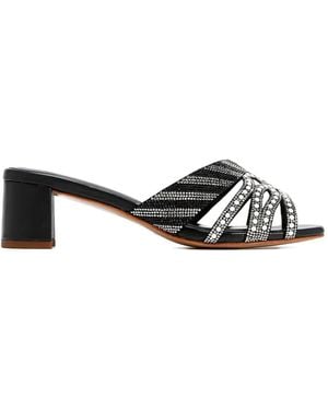 Nicoli Fabie Crystal-Embellished Sandals - White