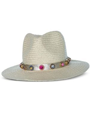Kurt Geiger Octavia Embellished Fedora - White
