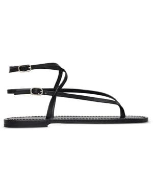 K. Jacques Flache Abako Sandalen Mit Überkreuzten Riemen - Schwarz