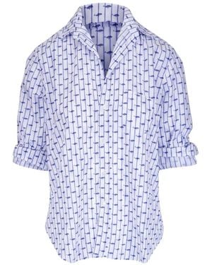 Frank & Eileen Eileen Stripe-Print Shirt - Blue