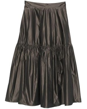 ROSSO35 Zip-Fastening Midi Skirt - Gray
