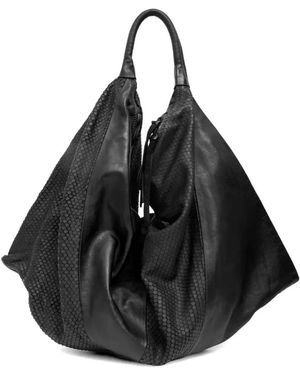 SOMMET Noma Cobra-Effect Shoulder Bag - Black