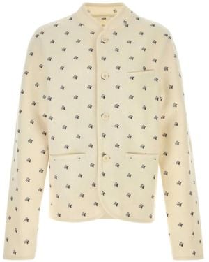 Rier Embroidered Shirt Jacket - White