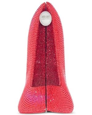 Judith Leiber Stiletto Carrie Crystal-Embellished Pump-Shaped Clutch Bag - Rouge