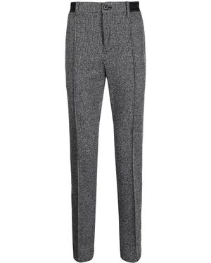 MASTER BUNNY EDITION Logo-Patch Jacquard Checked Pants - Gray