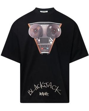 Black Jack Jewelry Recorder Graphic-Print T-Shirt - Black