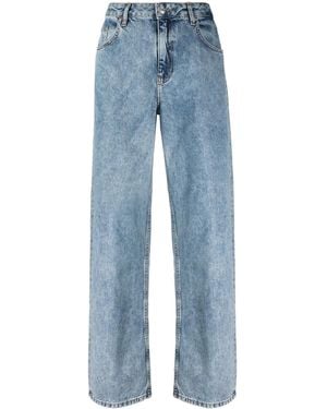 Moschino Washed Straight-Leg Jeans - Blue