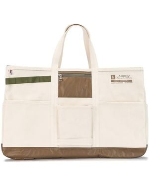 AS2OV 'Alberton' Shopper Aus Canvas - Weiß