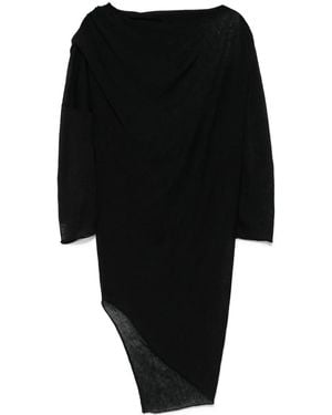 P.A.R.O.S.H. Asymmetric Midi Dress - Black