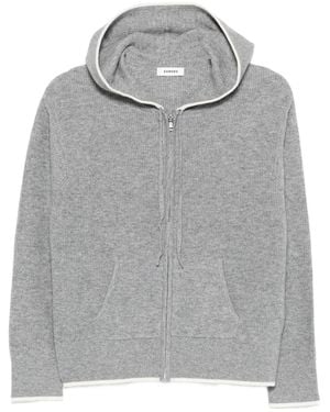 Sandro Gerippter Cardigan Mit Kapuze - Grau