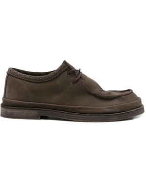 Pantanetti Lace-Up Leather Derby Shoes - Brown