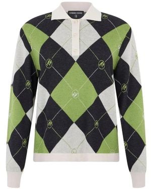 Iceberg Argyle-Knit Sweater - Green