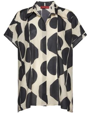 Elena Miro Printed Cotton Muslin Shirt - Natural