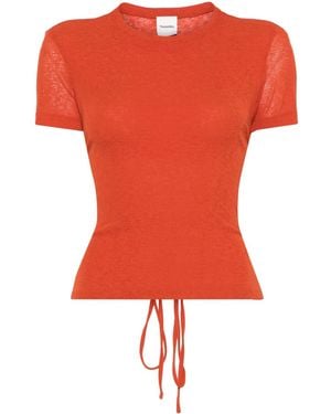 Nanushka Liema Cropped T-Shirt - Orange