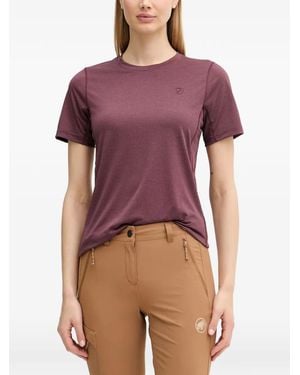 Fjallraven Day Hike Ss Logo-Embroidered T-Shirt - Purple