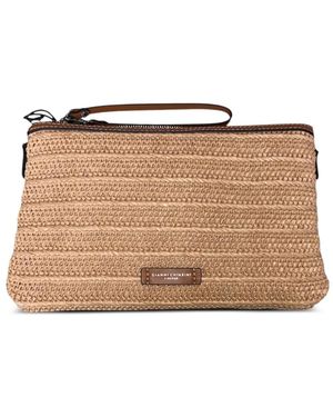 Gianni Chiarini Pochette Marcella En Raphia - Brown