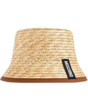Moschino Straw Trim Hat - Natural