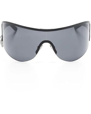 Acne Studios Occhiali Da Sole A Mascherina - Grigio