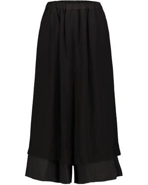 Comme des Garçons Layered Wool Trousers - Black