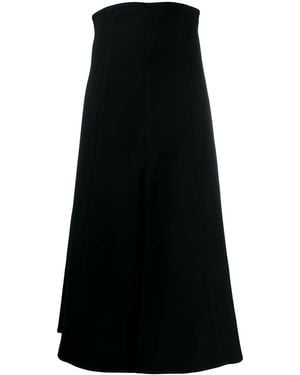 Ellery Super High Waisted A-Line Skirt - Black