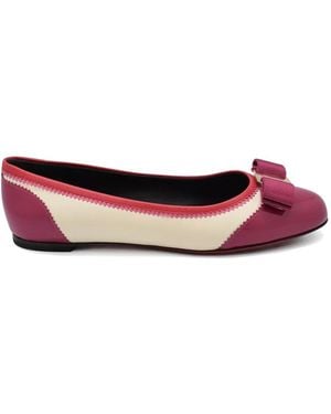 Ferragamo 'Vara' Ballerinas - Red