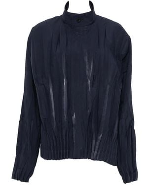 Issey Miyake Plissiertes Sakko - Blau