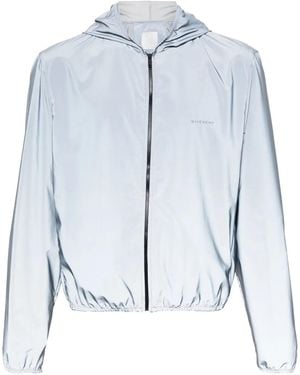 Givenchy Logo-embroidered Reflective Windbreaker - Men's - Polyester - Blue