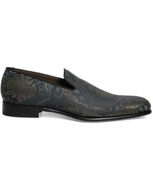 Dolce & Gabbana Floral Brocade Loafers - Black