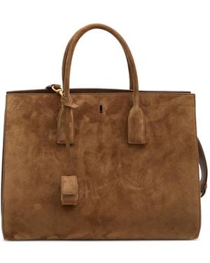 Saint Laurent Bolso shopper Sac de Jour pequeño - Marrón