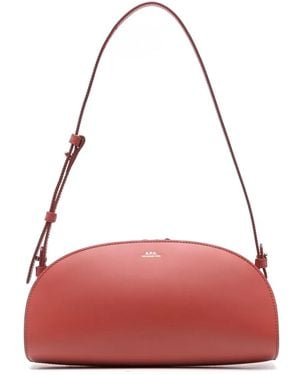 A.P.C. Demi-Lune Shoulder Bag - Red