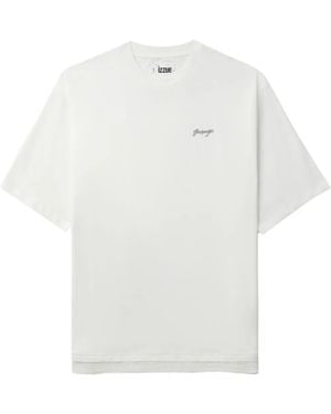 Izzue T-Shirt Con Placca Logo - Bianco