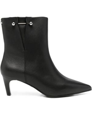 Apepazza Soraya Leather Ankle Boots - Black