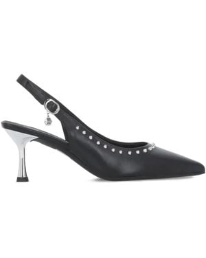 Cult 70Mm Slingback Studded Court Shoes - White