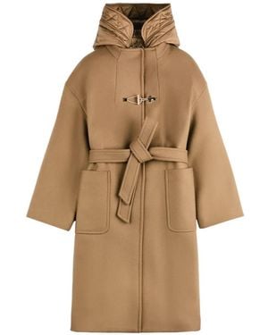 Fay Toggle-Fastening Belted Coat - Natural