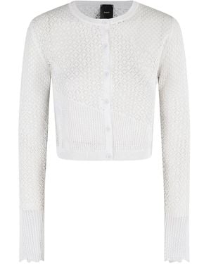Pinko クロシェニット カーディガン - ホワイト