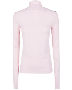 Sportmax Turtleneck Long-Sleeve Top - Pink