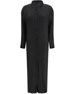 GONGDID DESIGN Buttoned Maxi Dress - Black