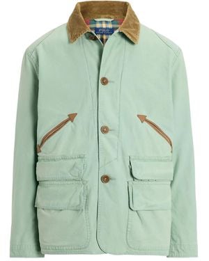 Polo Ralph Lauren Corduroy-Collar Military Jacket - Green
