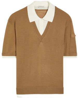 Moncler Wool V-Neck Jumper - Brown